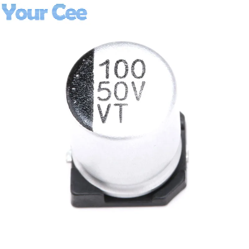 50 pcs 50V 100UF SMD Aluminum Electrolytic Capacitors 8*10.2MM | Электронные компоненты и принадлежности