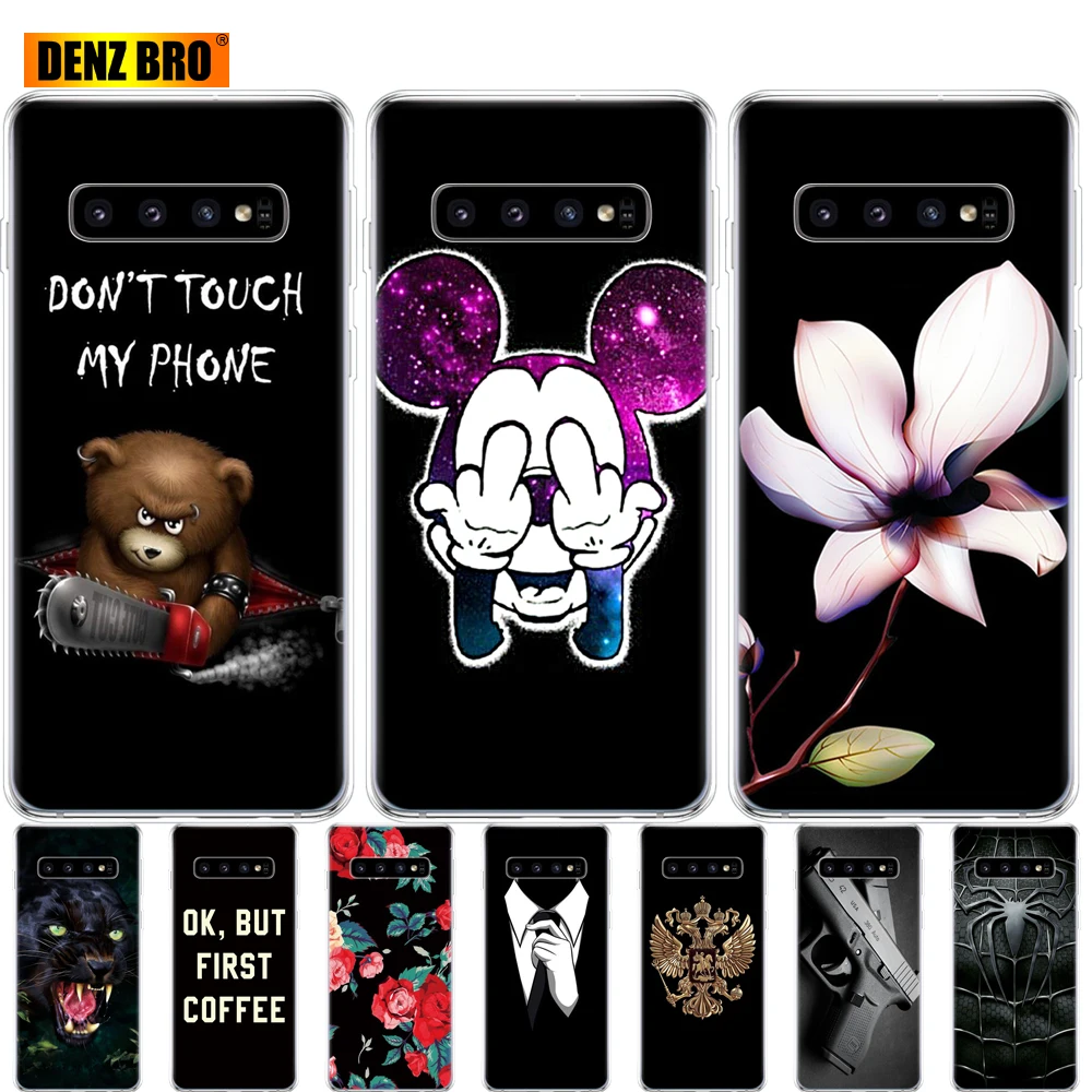 

For Samsung Galaxy S10 Case S10Plus Silicone TPU Cover Phone S10 E Case On For Samsung S10 Plus G975F S 10 SM-G973F coque bumper