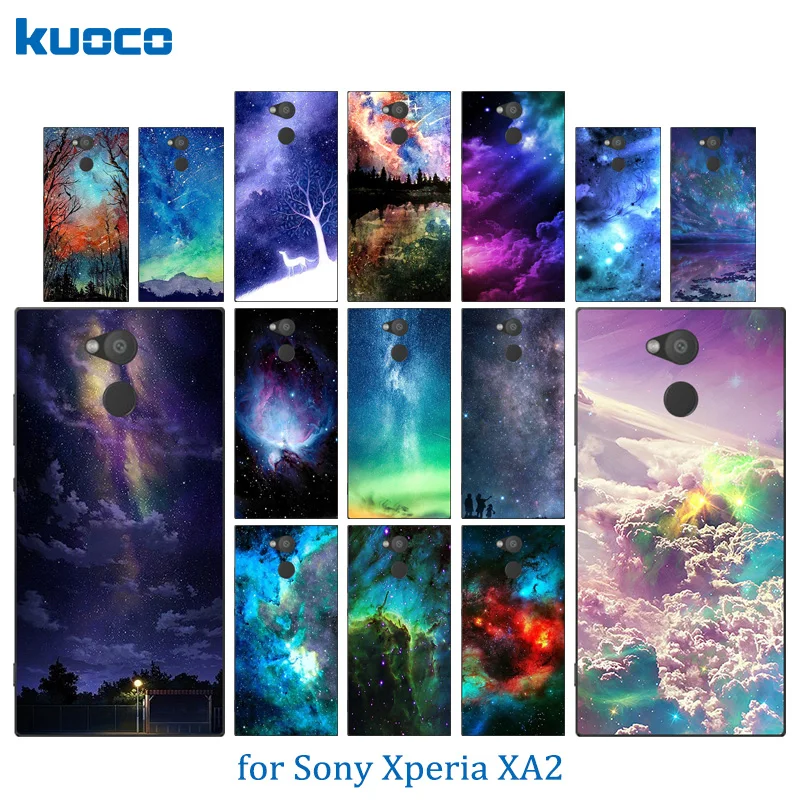 5 2-дюймовый прозрачный силиконовый чехол для телефона Sony Xperia XA2 с рисунком