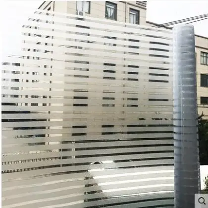 

Electrostatic frosted stripe office decoration from adhesive stickers window balcony pervious to light translucent glass tint