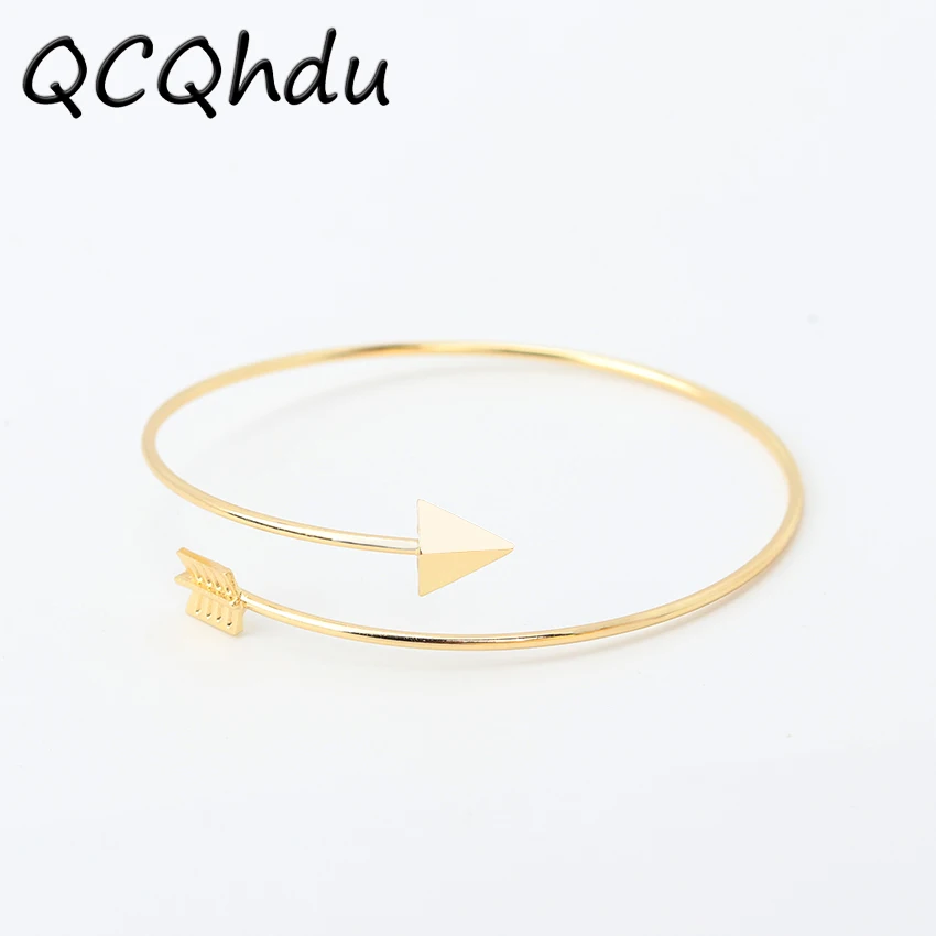 

1PC New Fashion Bijoux Gothic Punk Style Charm Open Adjustable Arrow Cuff Bracelets Bangles Pulseiras Jewelry