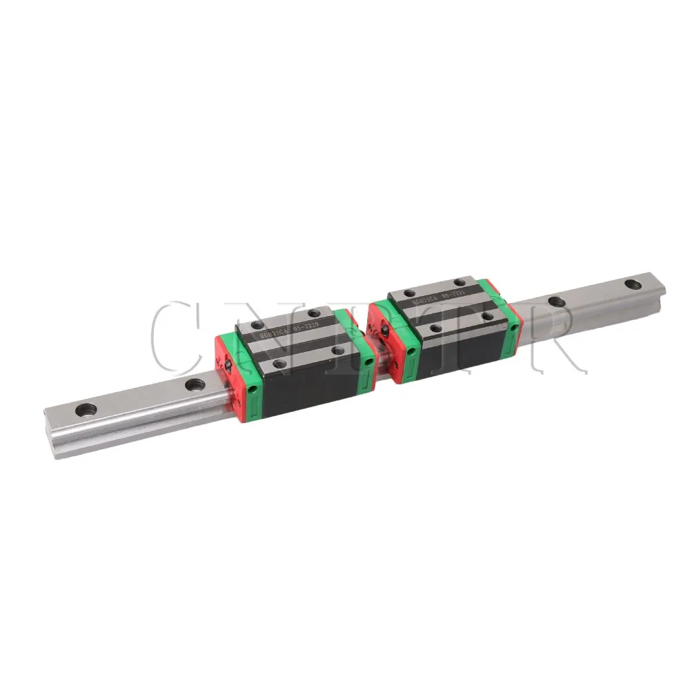 

CNBTR 400mm Length HG25 Linear Rail Guide with 2Pcs HGH25CA Guide Rail Sliding Block for 3D Printer and Linear Motion