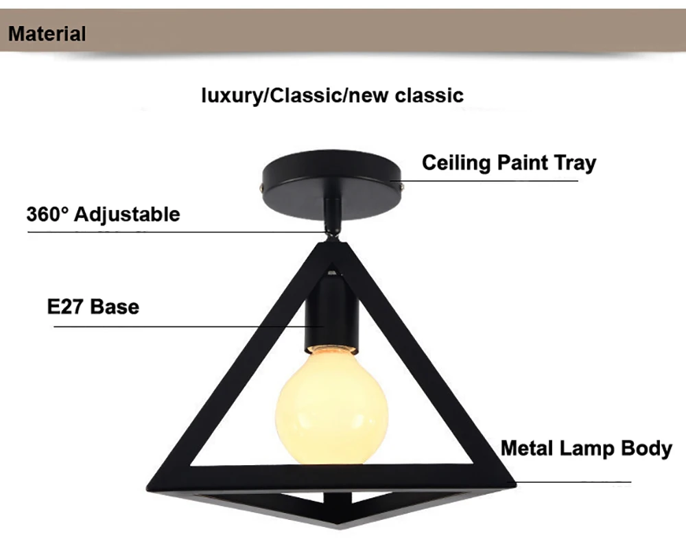 GO OCEAN Ceiling Lights Modern LED Ceiling Light Foyer Bed Room Lamps E27 Iron Plated for living room Chandelier Ceiling (16)