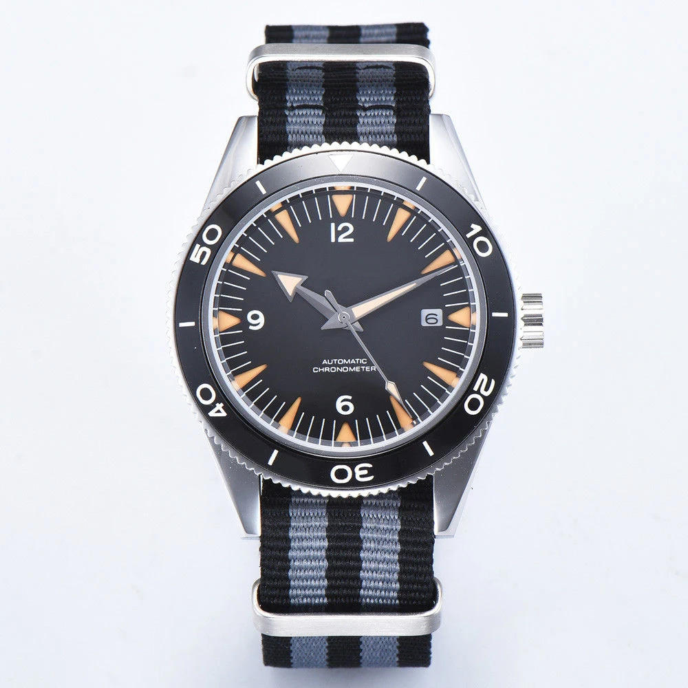 41mm relogio masculino debert vidro de safira