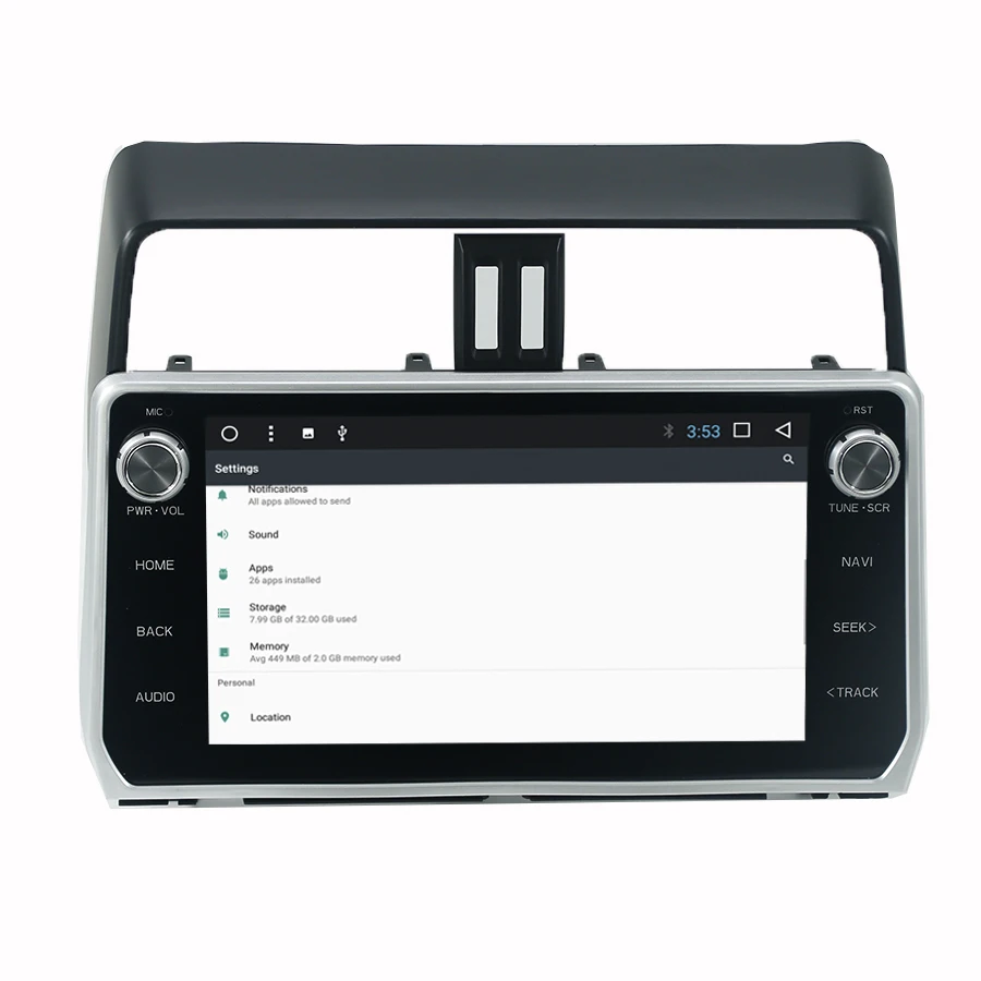 Cheap Asvegen 10 " Android 7.1 HD Otca Core Car Vedio Player Navigation Stereo Multimedia Player Auto  Radio For Toyota Prado New 2018 2