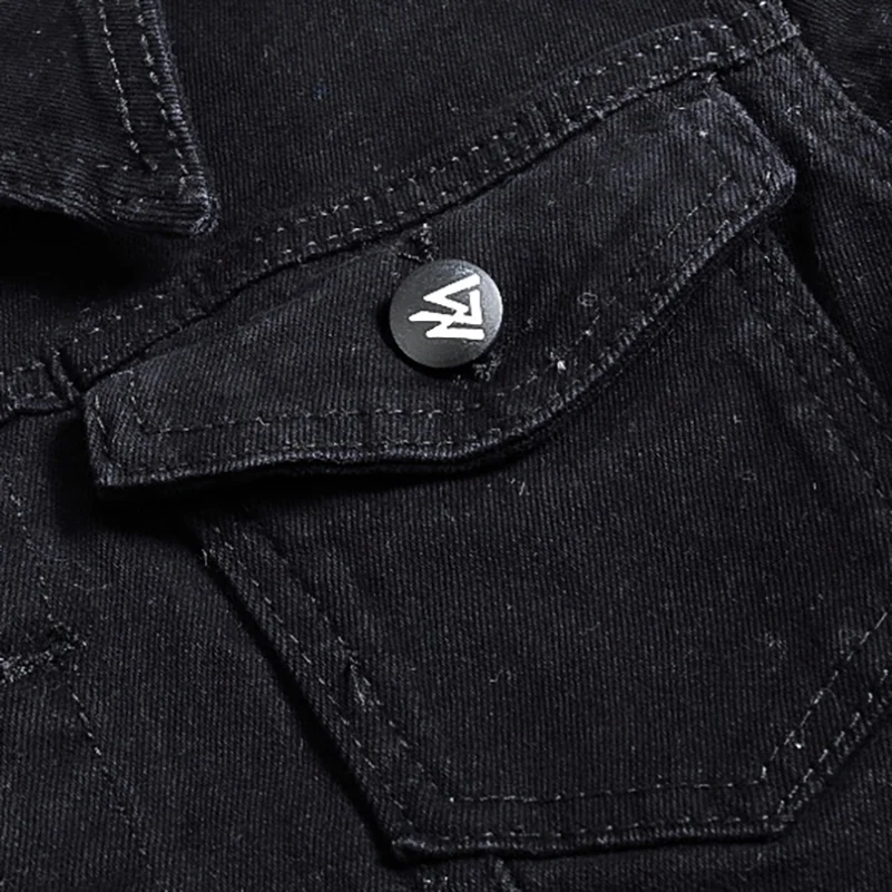 Мужская джинсовая куртка Sokotoo с длинными рукавами и отложным ...