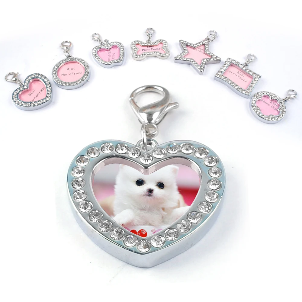 

Cat Dog Accessories DIY Mini Photo Frame Pet Supplies Album Crystal Collar Decoration Pendant for Chihuahuapets accessories