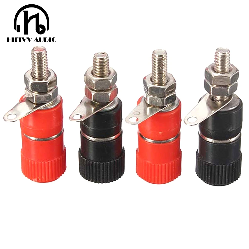 

Speaker cable Banana Socket Terminals Red Black Connector Amplifier Audio amplifier Banana Plug Socket Connector DIY 4mm