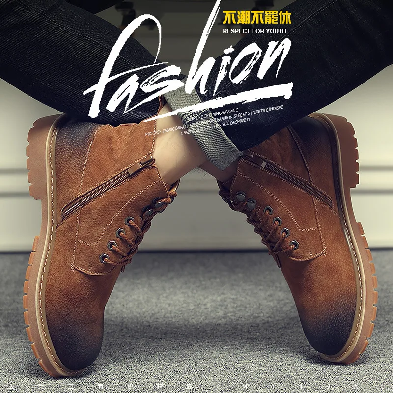 Goede Schoenen Mannen Winter Laarzen Mannen Timber Land Schoenen Echt Lederen Pluche Warm Sneakers Mannen Militaire Boot 2018 Fashion Chelsea Laarzen