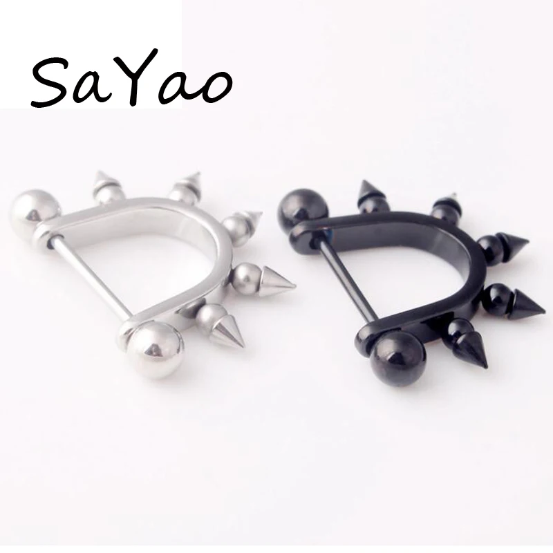 

1 Piece free shipping 14G 1.6mm Ear Piercing Surgical stainless steel nipple ring piercing jewelry Nipples Rings