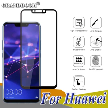 

100pcs Printing Hard Edge Screen Proetcor Tempered Glass For Huawei Mate 20 10 Pro 20X Y9 Y5 2019 Nova 5i HD Explosion-proof