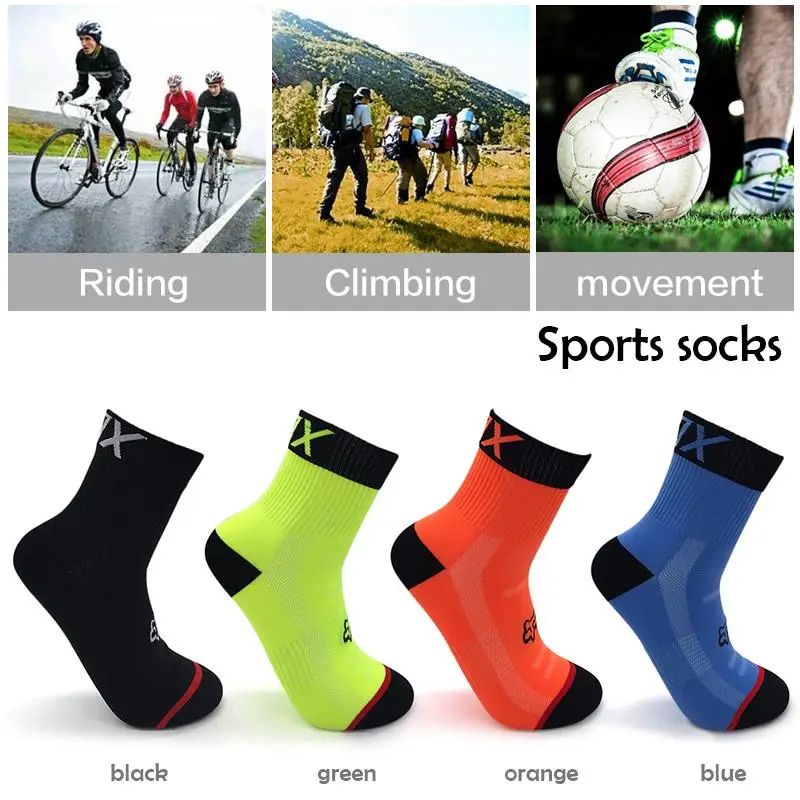Breathable Cycling Socks Wicking Feet Protection Socks Outdoor Running Climbing Road Bike Nylon Socks Bicycle Equipment For Men