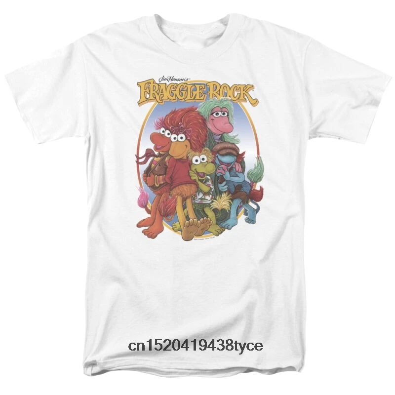 

Men t shirt Fraggle Rock TV Show GROUP HUG Licensed Adult T-Shirt All Sizes women tshirt