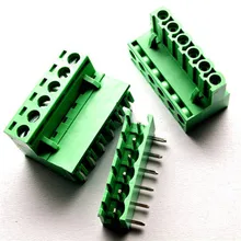 5 sets 5.08 6pin Right angle Terminal plug type 300V 10A 5.08mm pitch connector pcb screw terminal block Free shipping