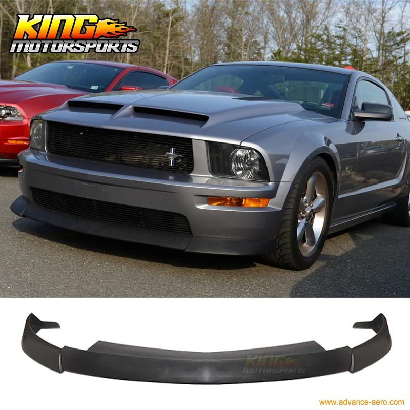 

FOR 05-09 FORD MUSTANG V8 FRONT BUMPER LIP SPOILER BODYKIT CV 2 STYLE URETHANE