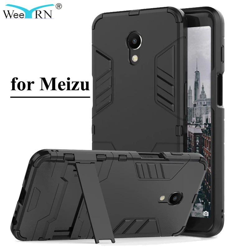 

Anti-Shock Tough 360 Full Protection Plastic Case Meizu M5 M3 Note M5C M5S M6 Note M6S M3S Mini Stand Case Meizu 15 M6 M5 Note