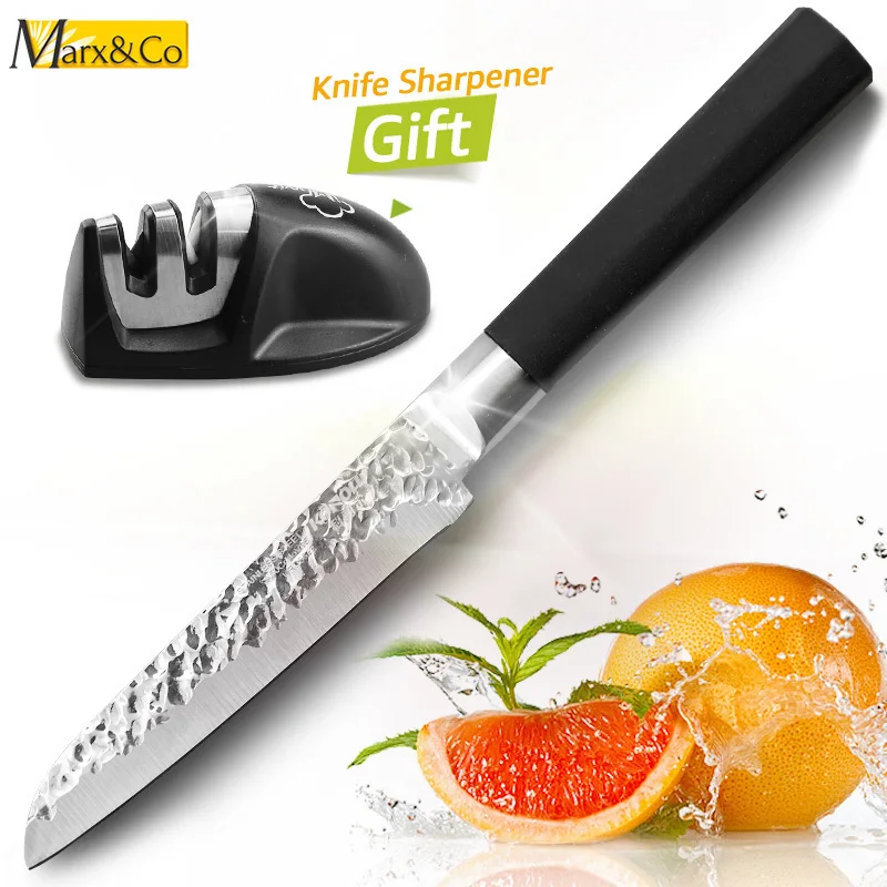 4" Inch Kitchen Knife Stainless Steel With Sharpener Set 3Cr13 440C