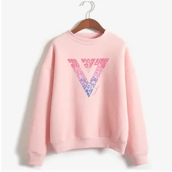 

Kpop Seventeen Women Sweatshirt Fashion Printed Korean Style Pullover Female Autumn Winter Fleece Warm Woman Clothes Coats
