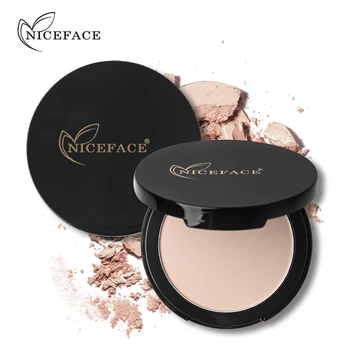 

NICEFACE 4 Color Oil Control Lightweight Pressed Powder Concealing Setting Powder Makeup Silky Natural Brighten Face