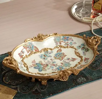 

Continental retro fruit plate decoration Home Furnishing large fruit table table decoration decoration new resin