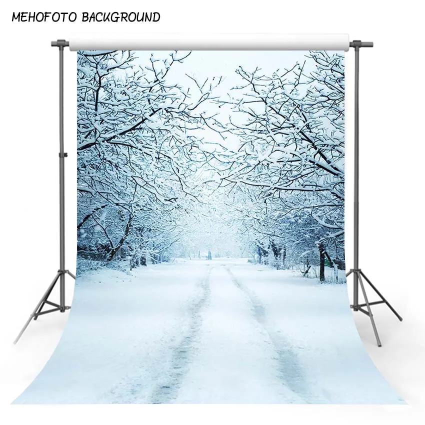 

MEHOFOTO Custom Children Photography Background 5X7FT Snow Christmas Photo Backdrops for Photo Studio CM-5194