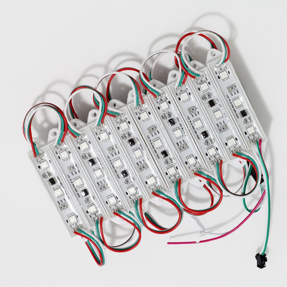 20 шт./лот DC12V WS2811 IC 5050 RGB светодиодный модуль 3 S IP65 Водонепроницаемый Пиксели