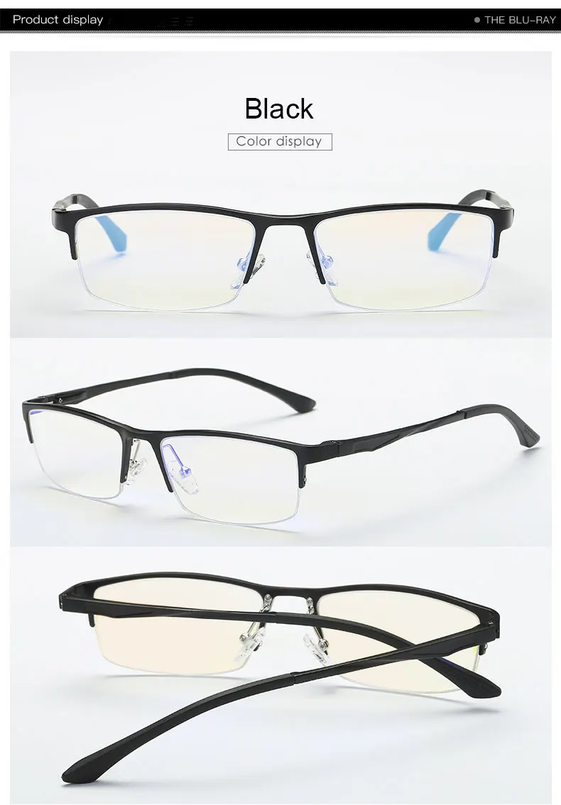 298, оптическая оправа для очков для мужчин, очки по рецепту, полуоправа, мужские очки, оправа из сплава, очки