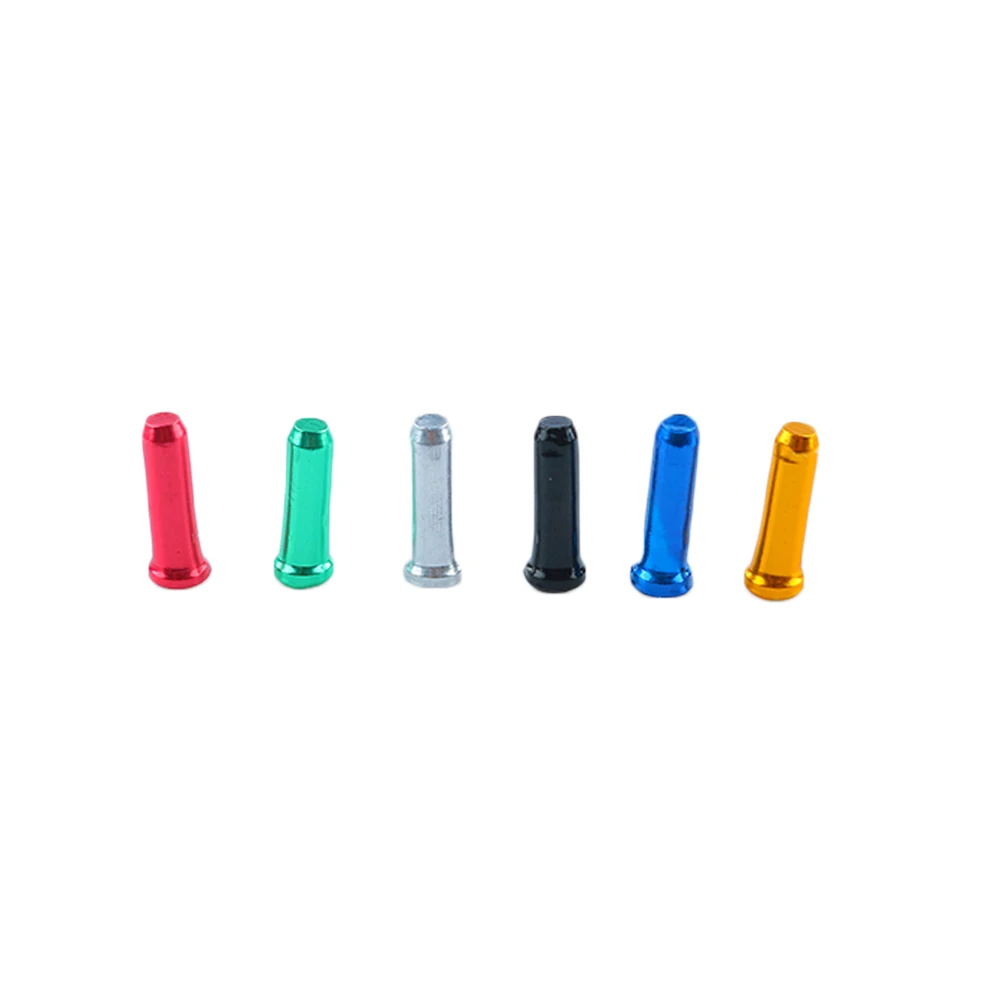 20pcs/set Bicycle brake wire aluminum alloy tail cap 6 colors bicycle brake cable end protection cover Brake line cable end cap Bicycle Brake Cable Tips Bicycle Cable Protector