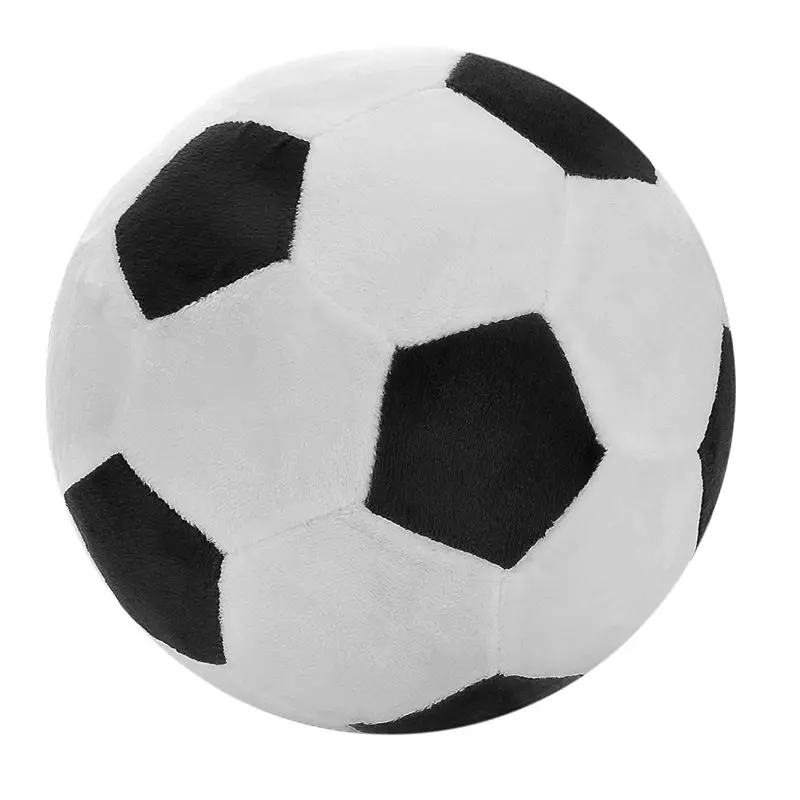 Футбольный спортивный мяч, подушка, мягкая плюшевая игрушка для маленьких мальчиков, подарок для детей - Цвет: Black
