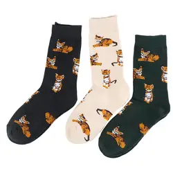 Модные милые короткие носки с героями мультфильмов для женщин, любимая кошка, животное, шаблон лодыжки носки хипстер скейтборборд женские