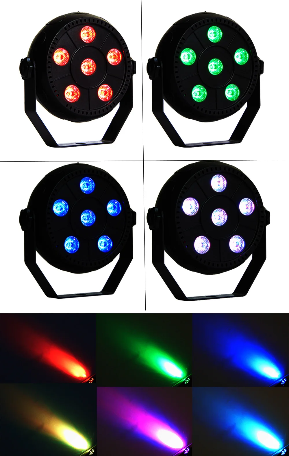 4 шт./лот Мини светодиодный Par 6x6 Вт RGB 3in1 освещения Светодиодный Освещение сцены Disco вечерние бальные DJ