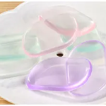 3 шт случайный цвет в форме листа прозрачные силиконовые косметическая губка пуф для макияжа Жидкая Основа BB крем инструмент красоты