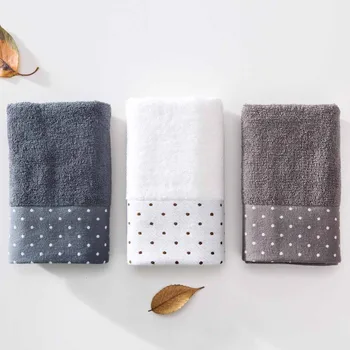 

70x34CM Water absorbing SoftTowel Face Towel Dot Pattern Print Cotton Washcloth Hair Towels Bathroom Body Face Washer
