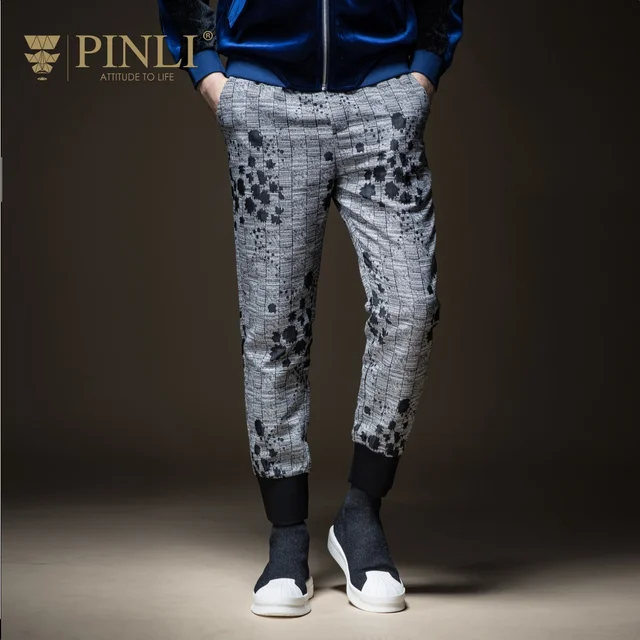 Jogger Direct Selling Sweatpants Pinli Pin Li 2018 New Autumn Men’s Wear, Small Feet Jacquard Plaid, Long Leg Pants, B183517334