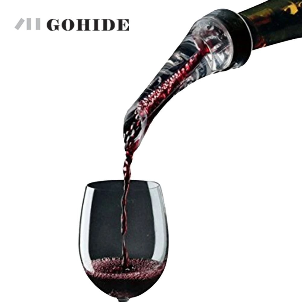 

GUHD 1PC Acrylic Wine Aerator Quick Aerating Red Wine Whiskey Magic Aerator Decanter Bottle Pourer Spout Mini Travel Bar Tools