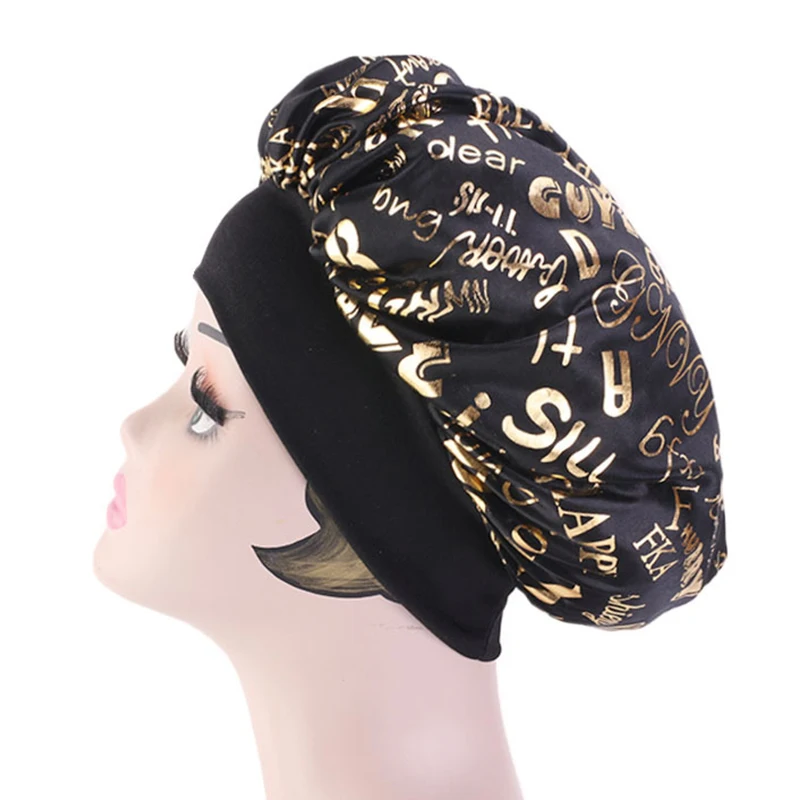Высококачественная Женская атласная повязка для волос с широкими полями, шапка для сна, шляпы для химиотерапии, шапка для волос
