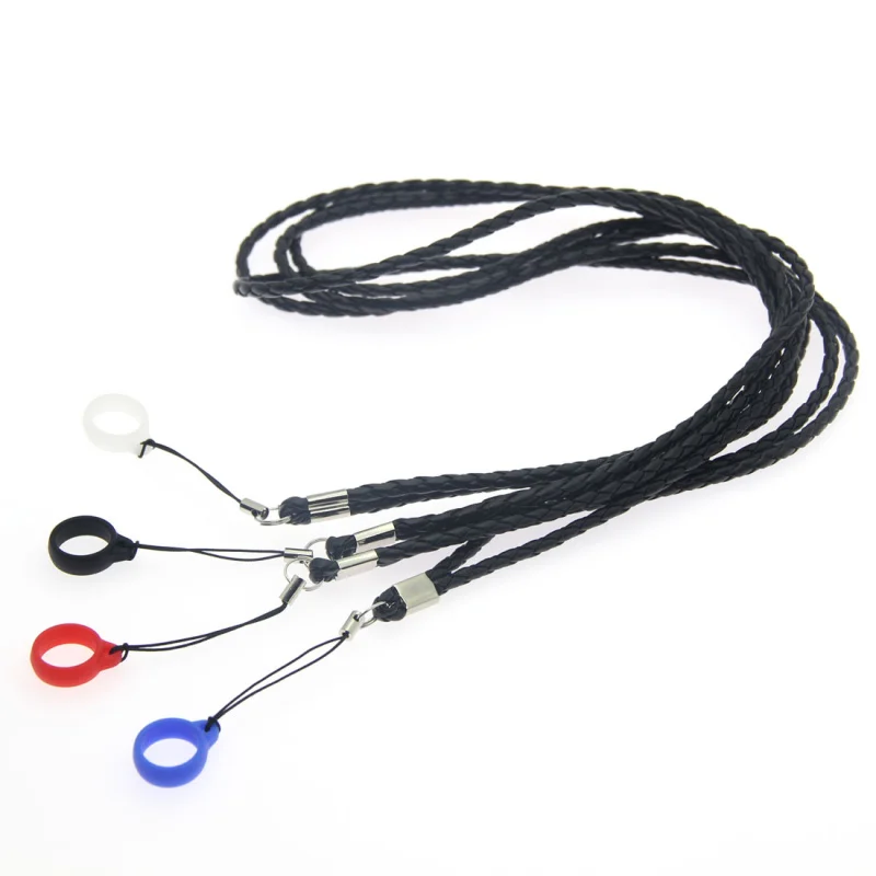 

5PCS PU Leather Woven Necklace lanyard 13mm Silicone Ring for Nord Zero 13mm-25mm Pod Box Vapor Electronic Cigarette