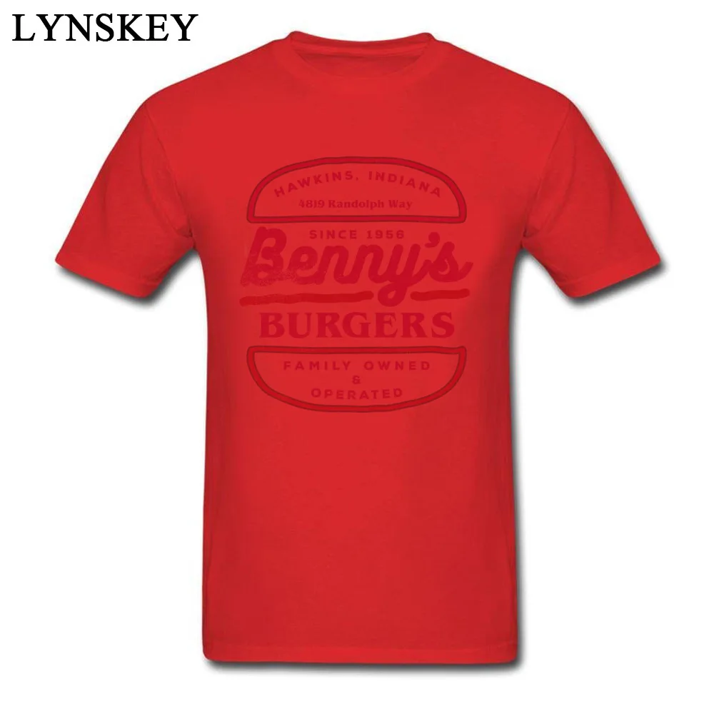 Fashion Printing Tops T Shirt Short Sleeve for Men 100% Cotton Summer/Fall Round Collar T Shirt Custom Tee-Shirt Bennys Burgers Bennys Burgers red