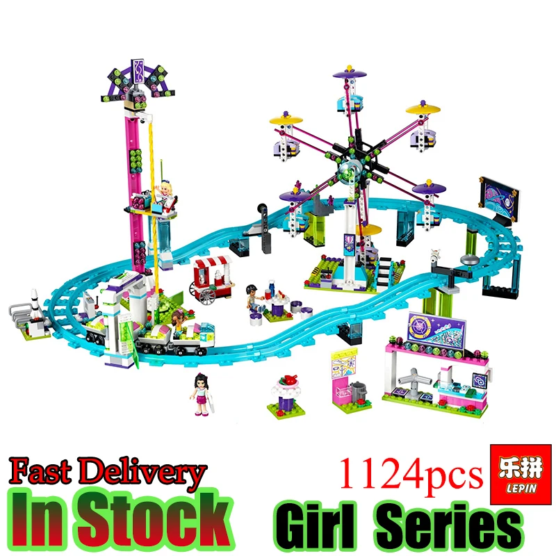 

LEPIN 01008 Amusement Park Roller Coaster Friends Model Building Blocks Bricks Toys For Girls oyuncak Compatible 41130