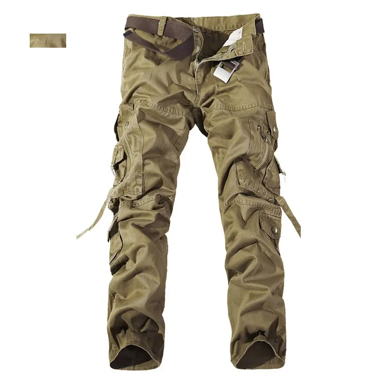 HANQIU мужские брюки карго Брендовые брюки высококачественные хлопковые мужские брюки размера плюс 28-42