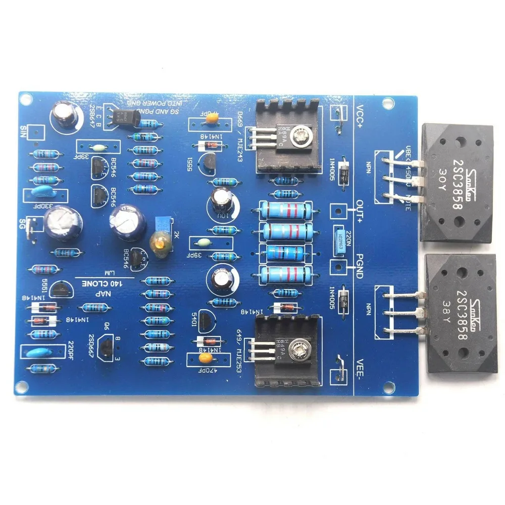 Одна пара двойная Плата усилителя NAIM NAP140 в сборе 80 Вт 8R 2SC3858 AMP от LJM|Усилители