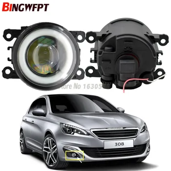 

2pcs/pair (Left+Right) Angel Eye car-styling Fog Lamps LED Lights For Peugeot 207 307 407 607 3008 SW CC VAN 2000-2013