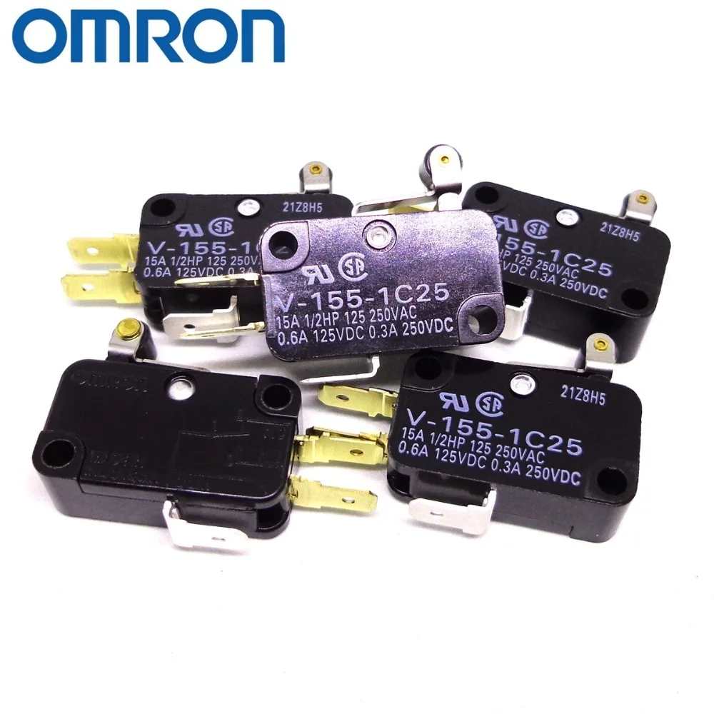 10 шт. OMRON микропереключатель V-15-1A5 V-152-1C25 V-153-1C25 V-155-1C25 V-156-1C25 и OMRON микропереключатель