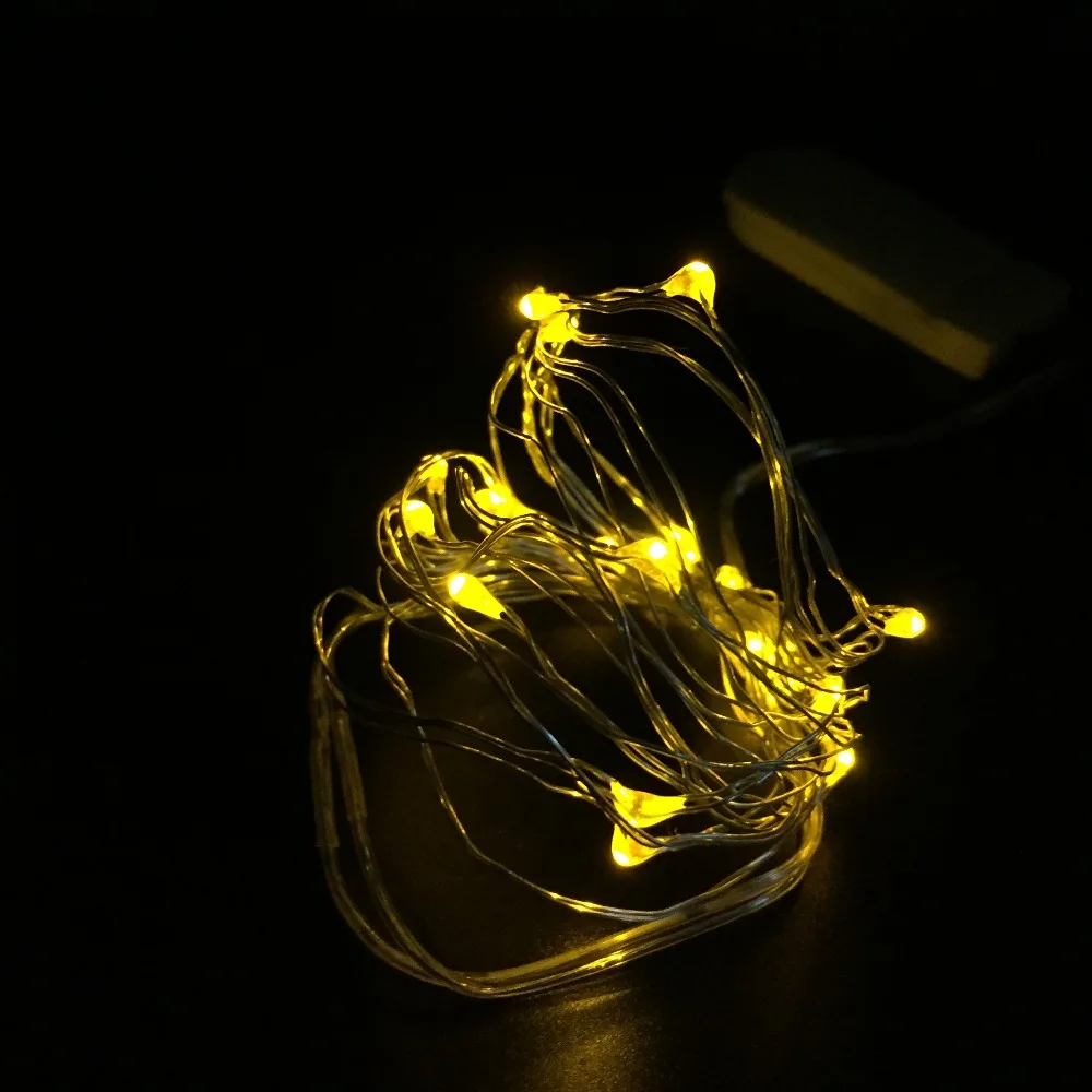 2 м светодио дный светодиодная гирлянда медная проволока Corker String Fairy Lights для стеклянного ремесла бутылка год/Рождество/валентинки Свадебные украшения Ra