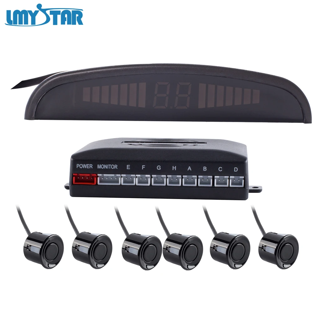 Lmystar parktronic Sensor de aparcamiento del coche LED con 6 Sensores