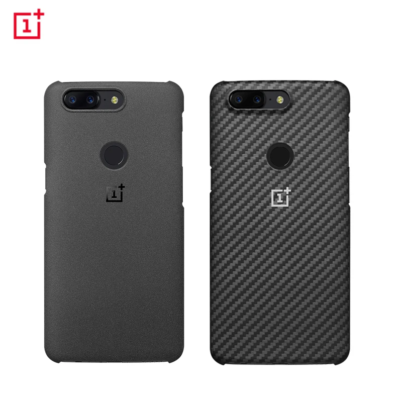 Official For OnePlus 5T Protective Case Sandstone Karbon Carbon Fiber Original Case For