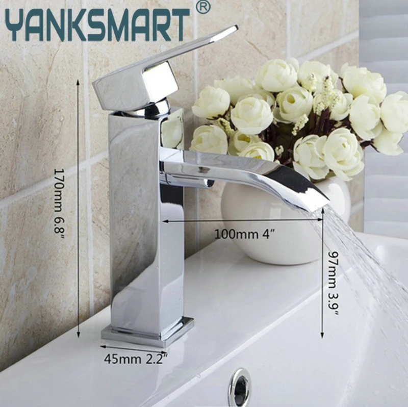 e-pak Ouboni Bathroom Basin Faucet Torneira Deck Mounted 8352 Single Handle Waterfall Sink Mixers &ampTaps | Обустройство дома