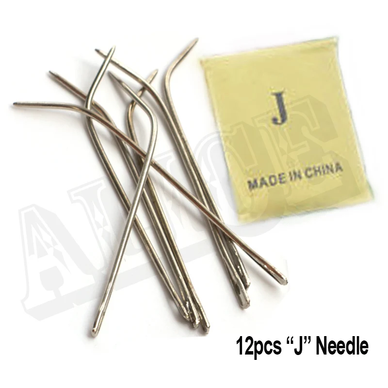 

12pcs J Curved Weave Needles 6cm Sewing Needle Curve Weaving Needle Tool