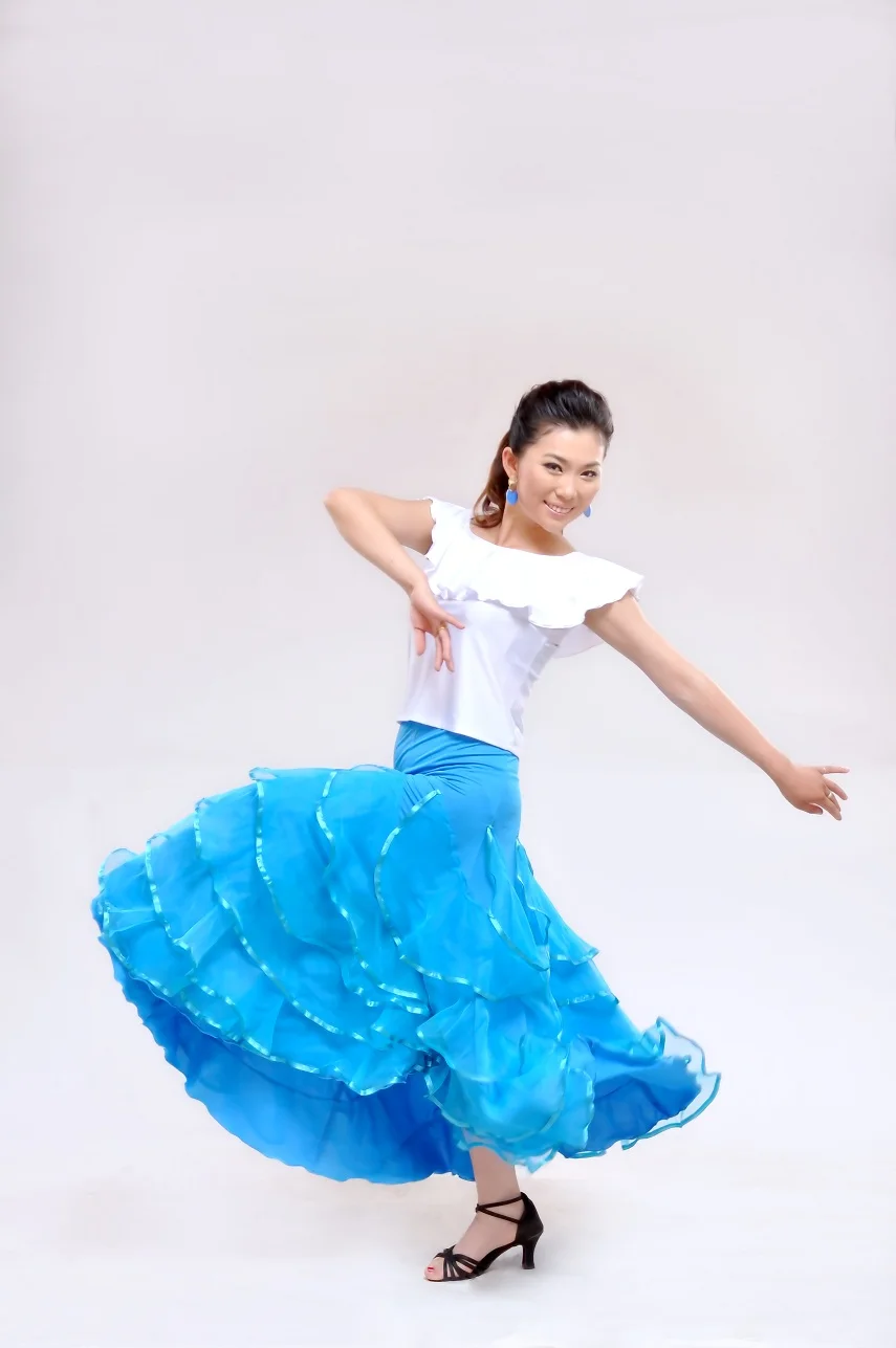 

New waltz Latin salsa tango samba rumba Quick step Fox trot practice Dance skirt