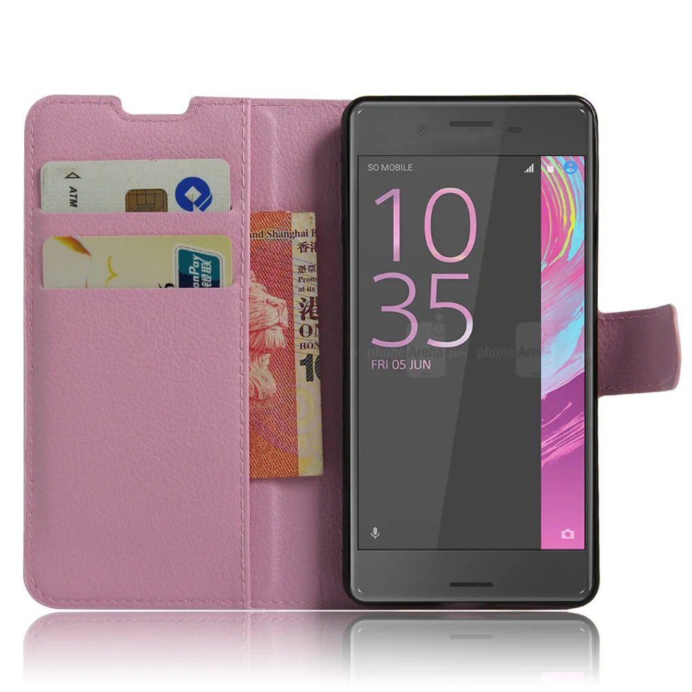 

Fashion Litchi Texture Leather Flip Case Cover for Sony Xperia E5 F3313 F3311 Wallet Style Magnetic Protective Shell